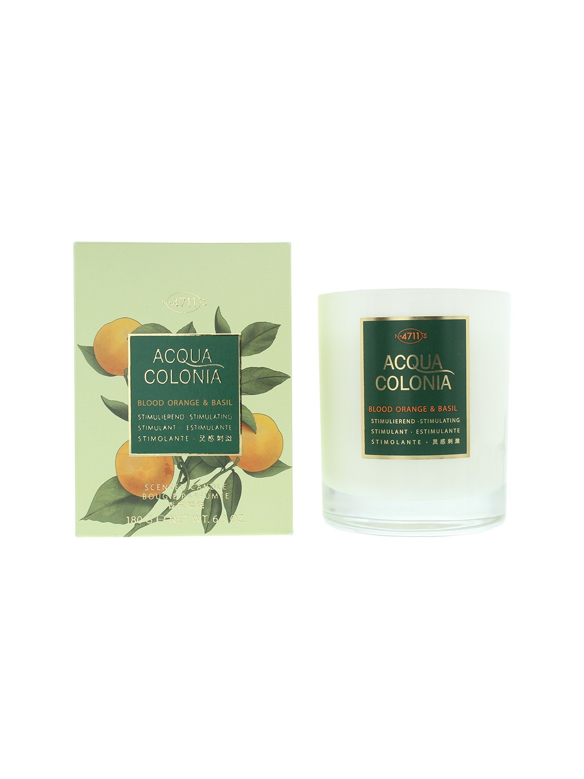 4711 Acqua Colonia Candela profumata all'arancia rossa e basilico 180 g