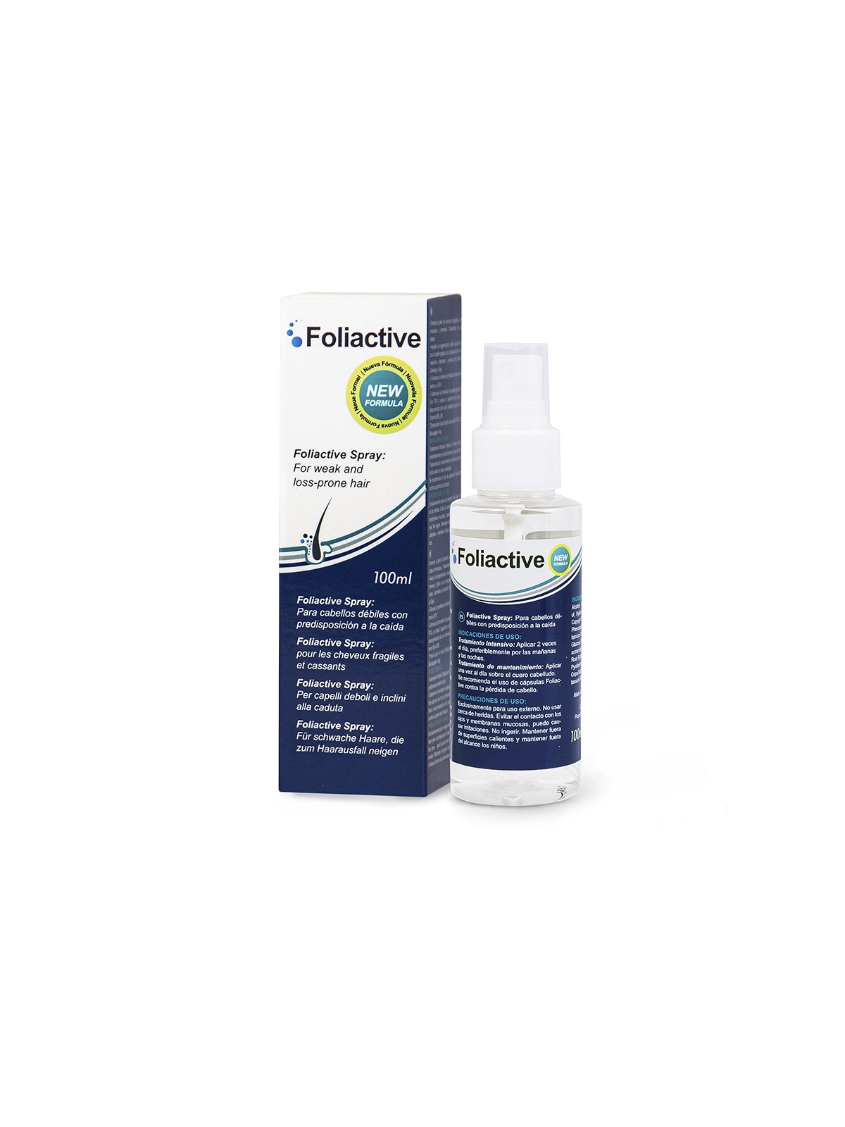500 Cosmetics Foliactive Spray Trattamento Anticaduta per Capelli 100ml