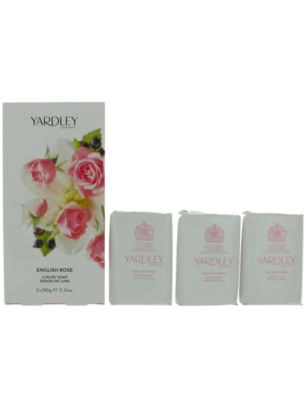 Set Trio di saponette profumate alla rosa inglese Yardley 100 g
