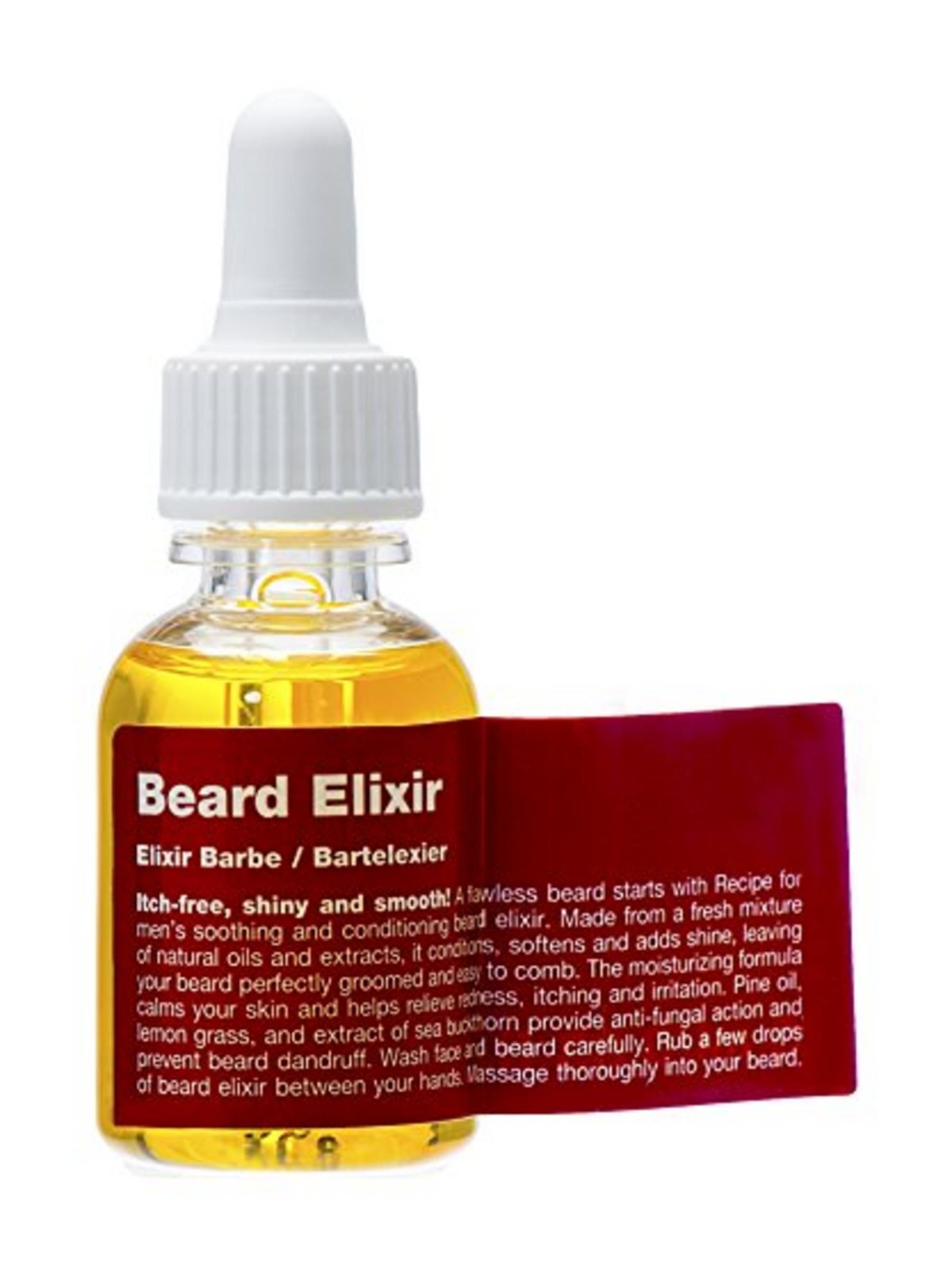 Ricetta uomo Elisir per la barba Olio per la barba Pino Vegano Condizioni 25ml