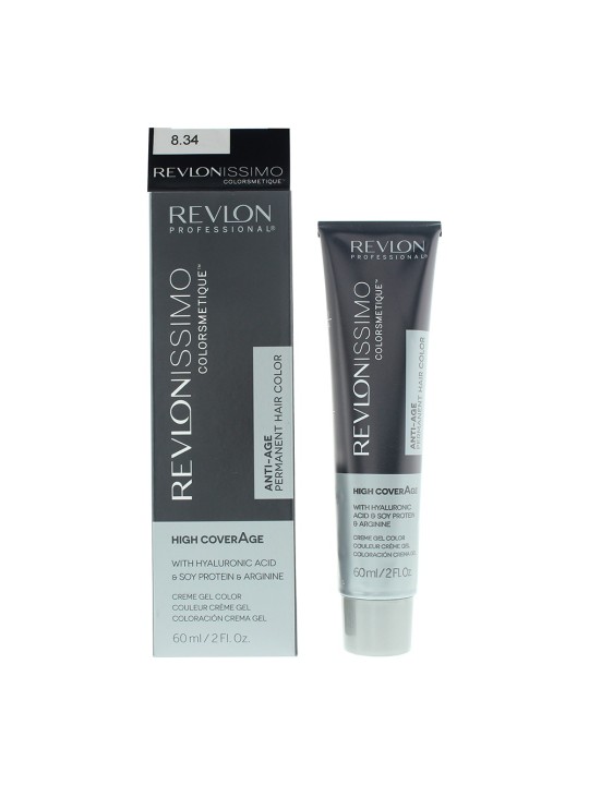 Tintura per capelli permanente Revlon Colorsmetique KER-HA Complex™ 8.34 Biondo Nocciola Chiaro 60ml