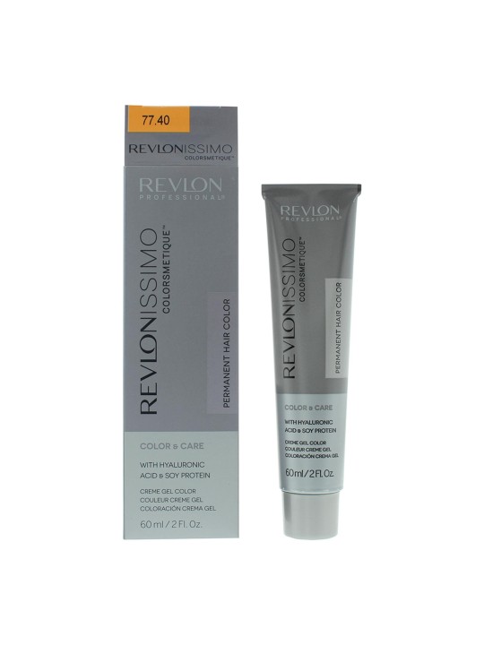 Revlon Revlonissimo Colorsmetique Tintura Permanente per Capelli 77.40 Colore Rame Chiaro Intenso 60ml