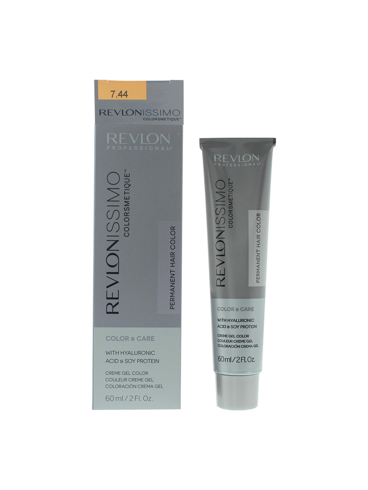 Tintura per capelli permanente Revlon Revlonissimo Colorsmetique 7.44 Biondo Rame Medio Intenso 60ml