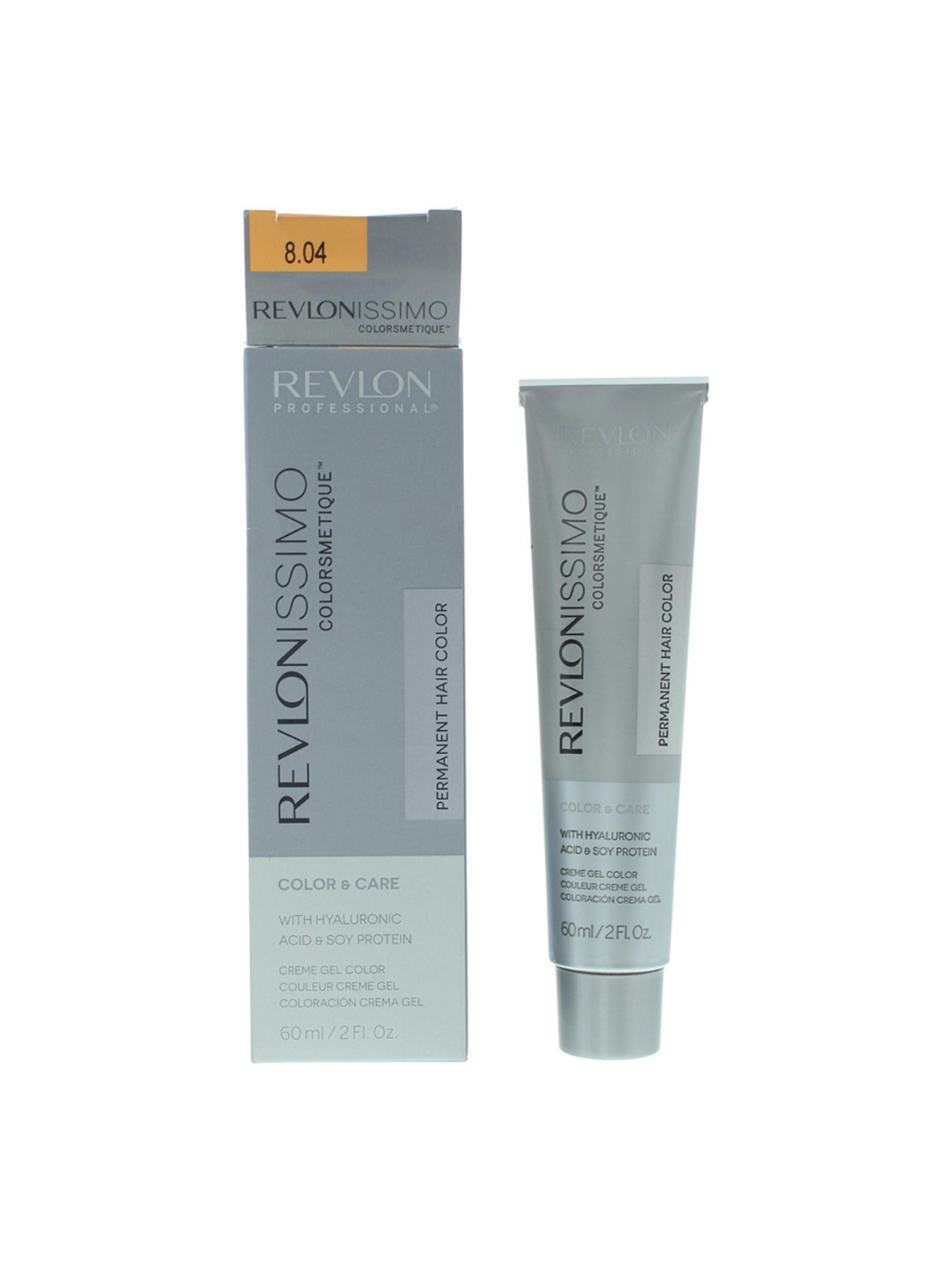Tintura per capelli permanente Revlon Revlonissimo Colorsmetique 8.04 Biondo Rame Chiaro Pallido 60ml