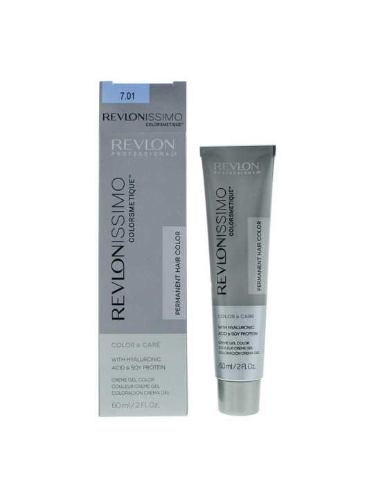 Tintura per capelli permanente Revlon Revlonissimo Colorsmetice 7.01 Castano Cenere Naturale 60ml