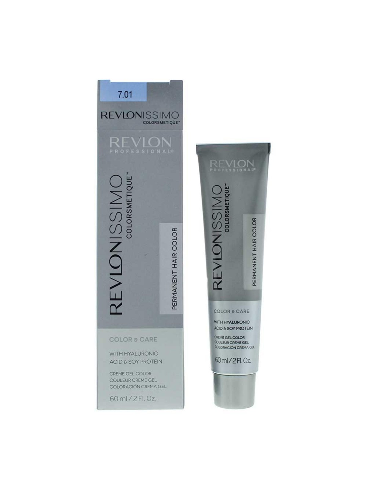 Tintura per capelli permanente Revlon Revlonissimo Colorsmetice 7.01 Castano Cenere Naturale 60ml
