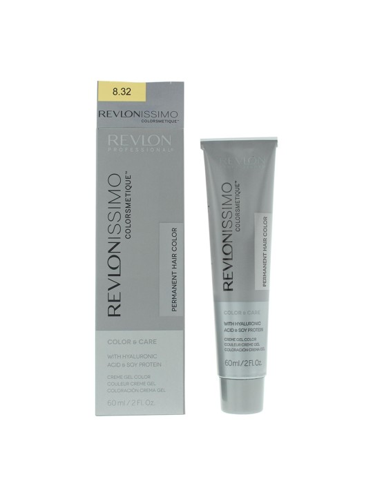 Tintura per capelli permanente Revlon Revlonissimo Colorsmetice 8.32 Biondo chiaro dorato perlato 60ml