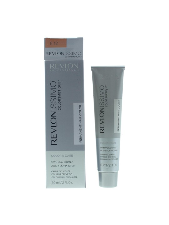 Tintura per capelli permanente Revlon Revlonissimo Colorsmetique 6.12 Biondo Scuro Perlato 60ml
