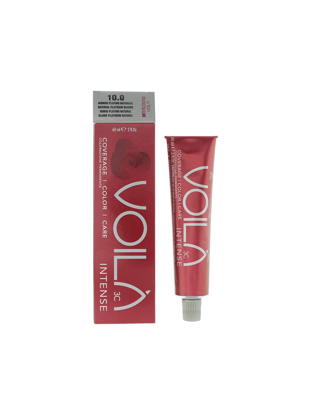 Tintura per capelli permanente intensa Intercosmo Voila 3C 10.0 Biondo platino naturale 60ml
