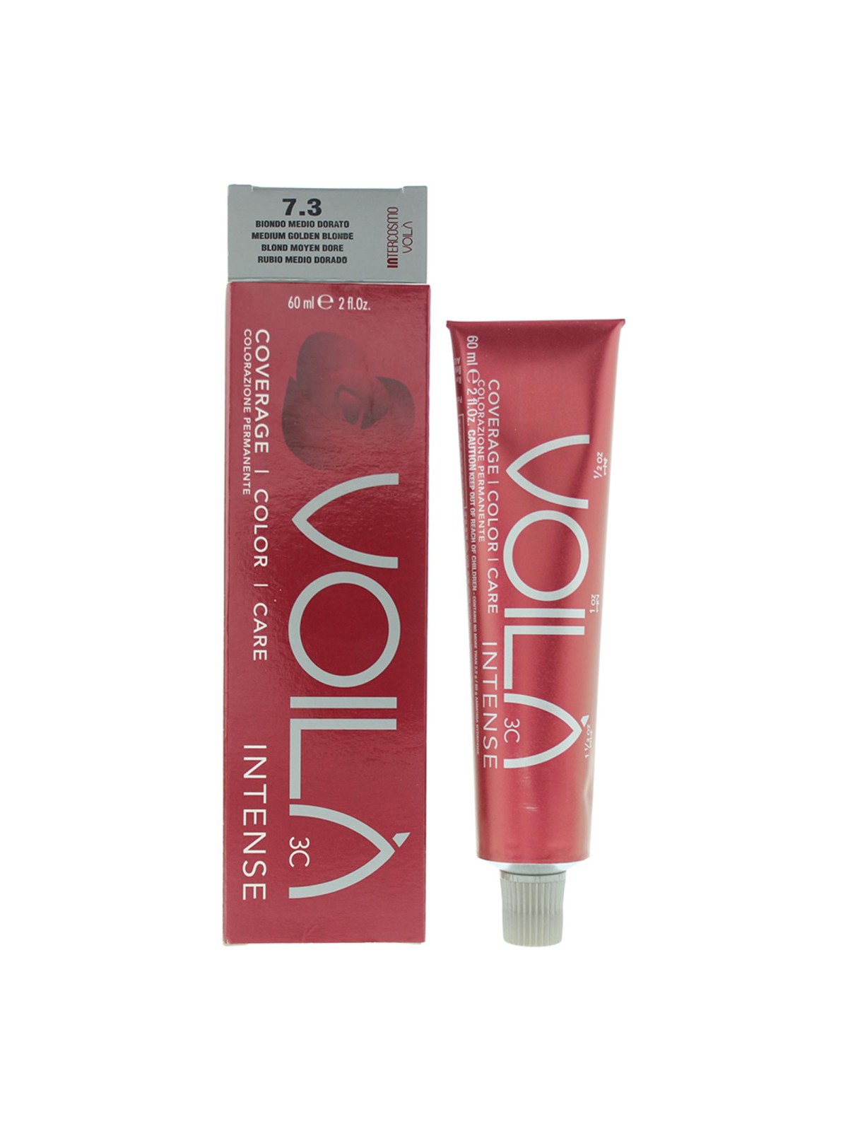 Tintura per capelli permanente intensa Intercosmo Voila 3C 7.3 Biondo dorato medio 60ml