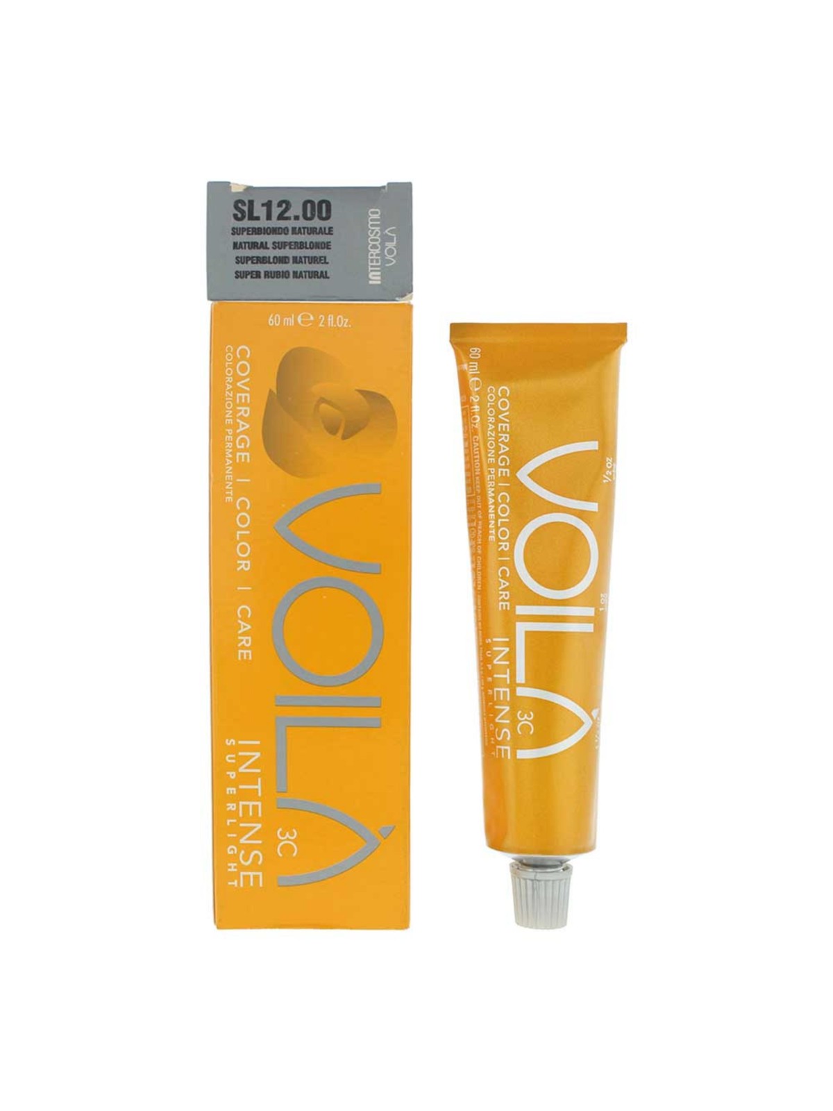 Intercosmo Voila 3C Tintura Permanente per Capelli Intensa Superchiara Biondo Naturale Superbiondo 60ml