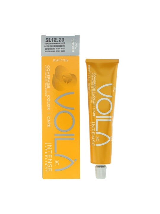 Intercosmo Voila 3C Crema Maschera Colorante Intensa per Capelli SL12.23 Beige Iris Superbiondo 60ml