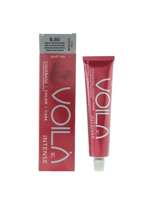 Tintura per capelli permanente Intercosmo Voila 3C Intense 6.55 Biondo Scuro Mogano Intenso 60ml