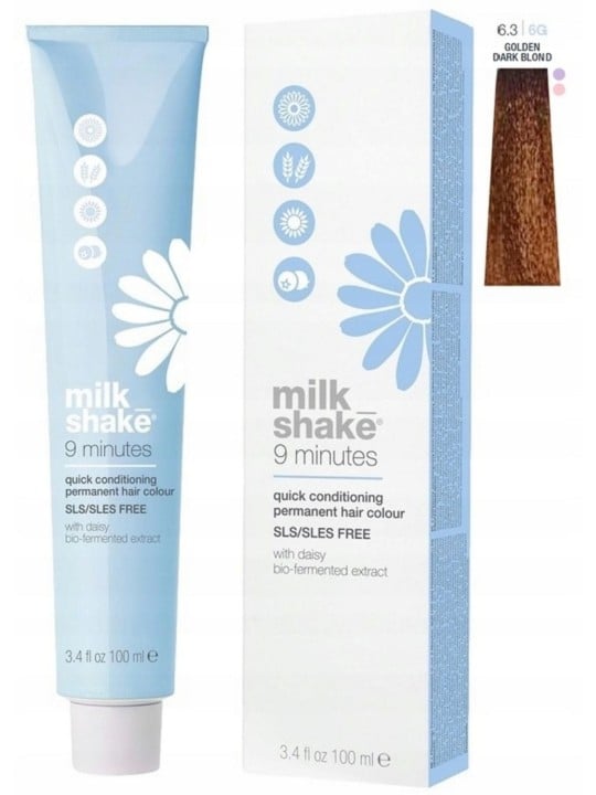 Tintura per capelli permanente Milk Shake 9 Minutes 6.35 Biondo Scuro 100ml