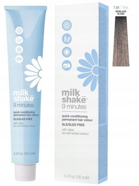 Milk Shake Tintura per capelli permanente 9 minuti 781 Biondo cenere Mocha 100ml