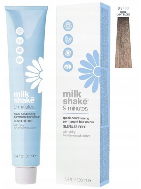 Milk Shake 9 Minutes Amino Acid Complex Permanent Hair Dye 8.8 Moka Biondo Chiaro 100ml