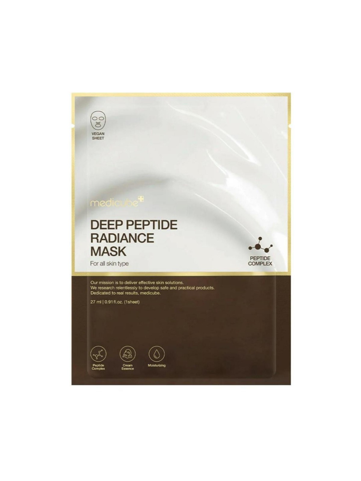 Medicube Deep Peptide Mask maschera in tessuto per il viso che migliora l'elasticità della pelle 27ml.