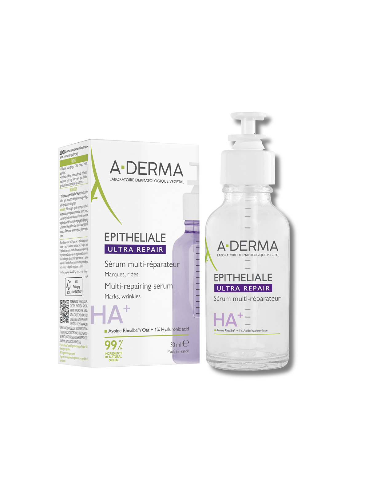Siero riparatore epiteliale A-Derma per il viso 30ml