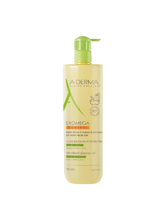 A-Derma Exomega Control Olio doccia emolliente per pelli molto secche atopiche e sensibili 200ml