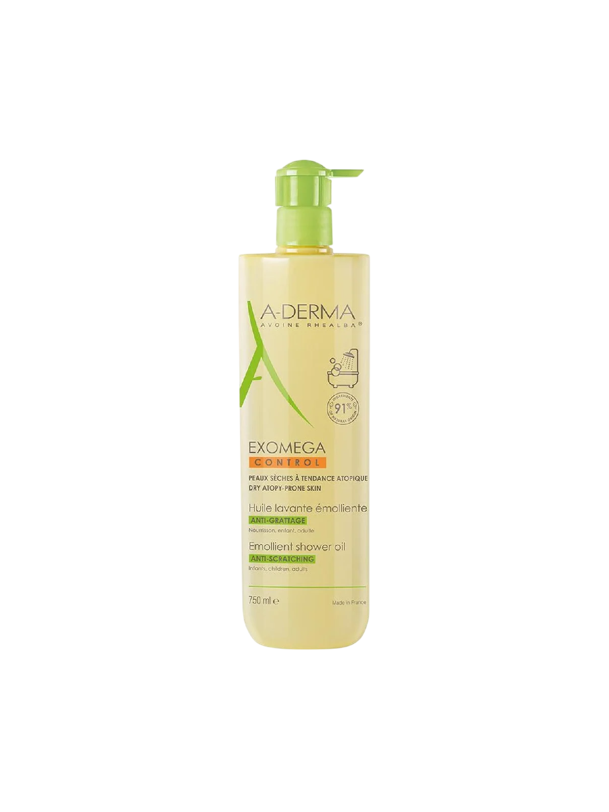 A-Derma Exomega Control Olio doccia emolliente per pelli molto secche atopiche e sensibili 200ml