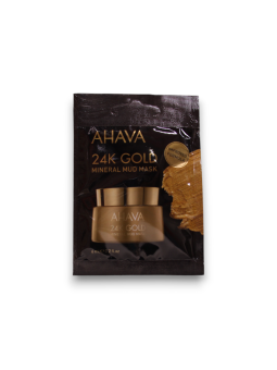 Maschera viso idratante monouso Ahava con minerali e oro 24 carati 6ml
