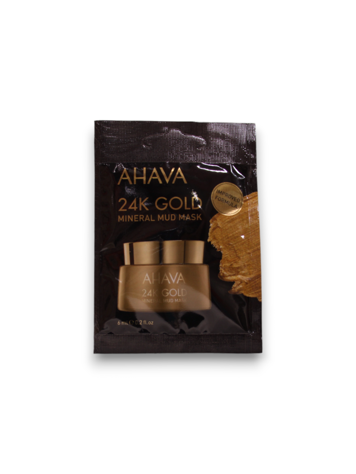 Maschera viso idratante monouso Ahava con minerali e oro 24 carati 6ml