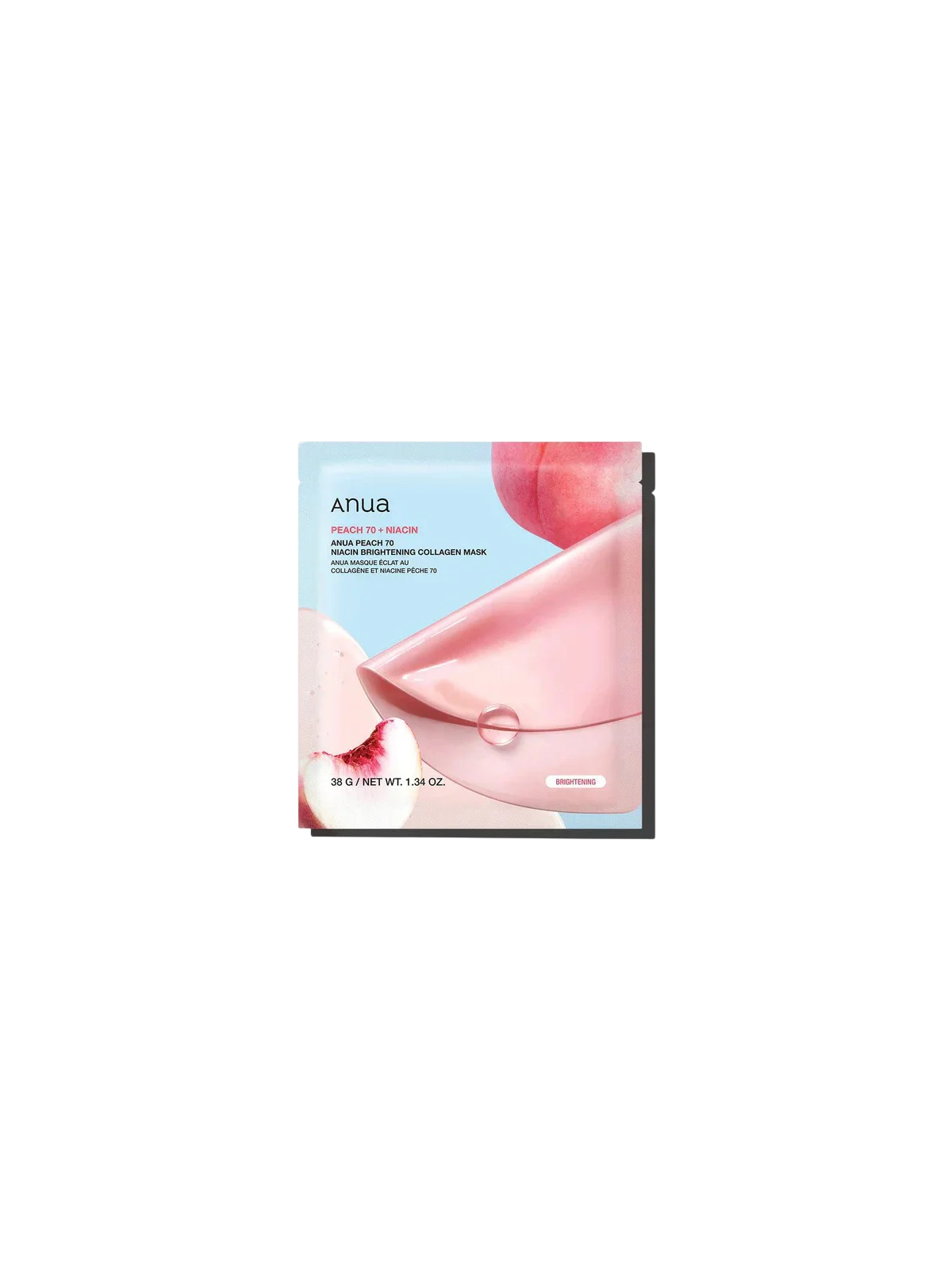 Maschera viso illuminante al collagene e pesca Anua 70 38 g