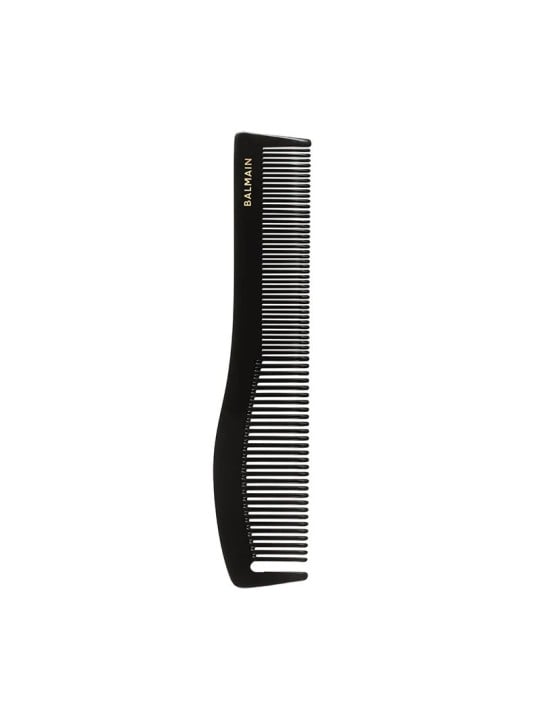 Pettine in plastica Balmain per tagliare i capelli bianco e nero