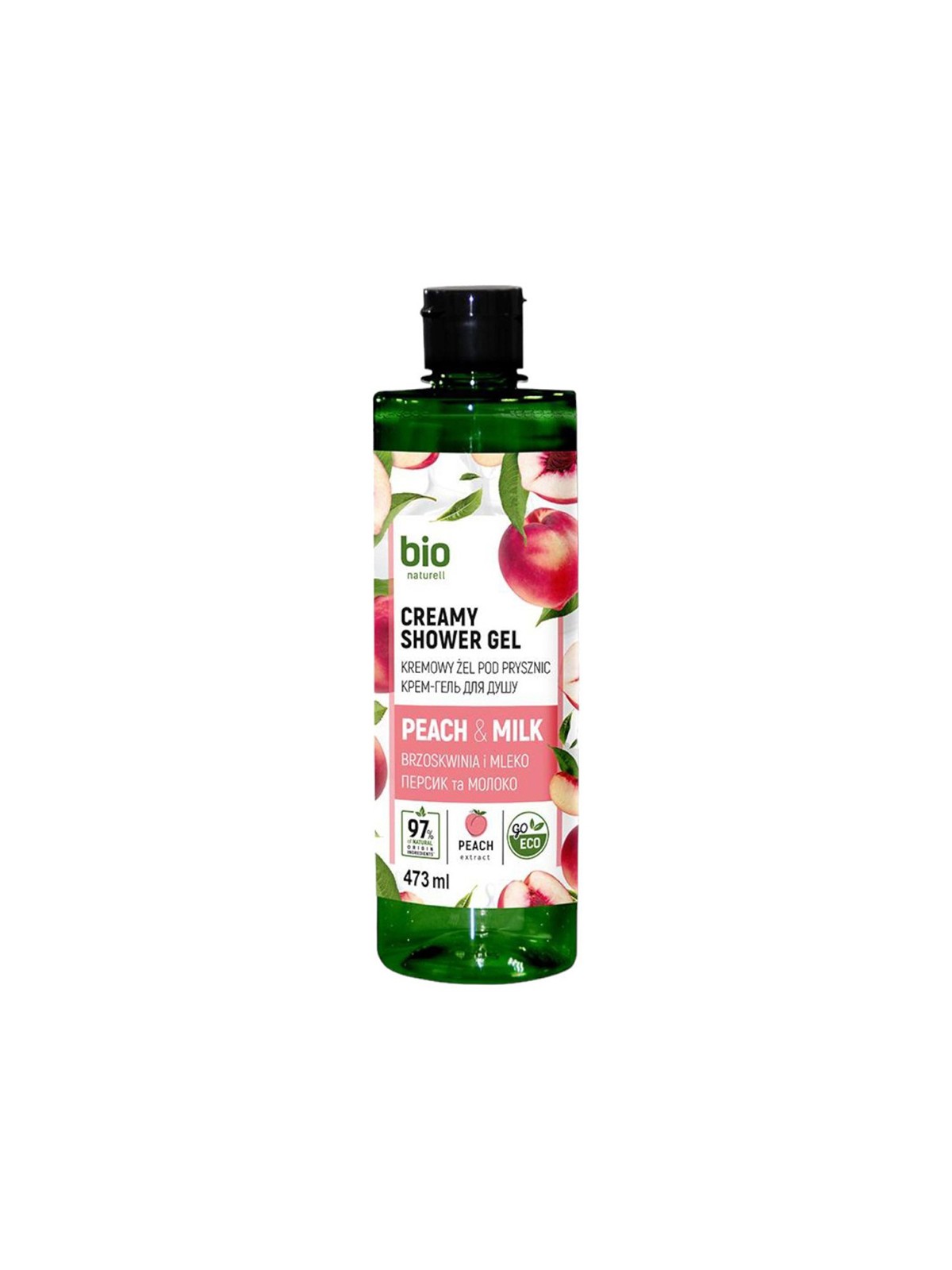 Bio Naturell Bio Naturell Gel doccia idratante cremoso al gusto di pesca e latte per tutti i tipi di pelle 437ml