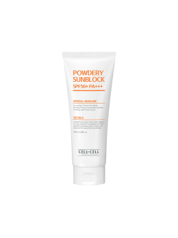 Crema solare in polvere Cell By Cell che protegge la barriera cutanea SPF 50+ per il viso 100ml.
