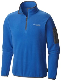 Columbia Titan Pass 1.0 Half Zip Sports Men Synthetic Pullover Super Blue XXL