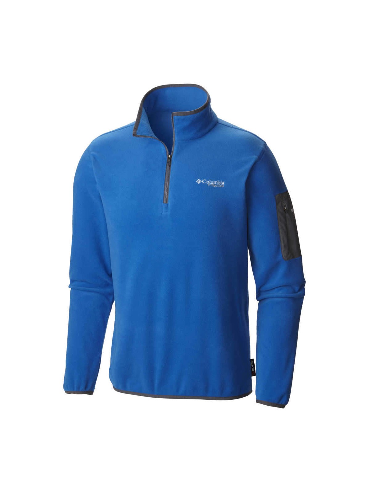 Columbia Titan Pass 1.0 Half Zip Sports Men Synthetic Pullover Super Blue XXL