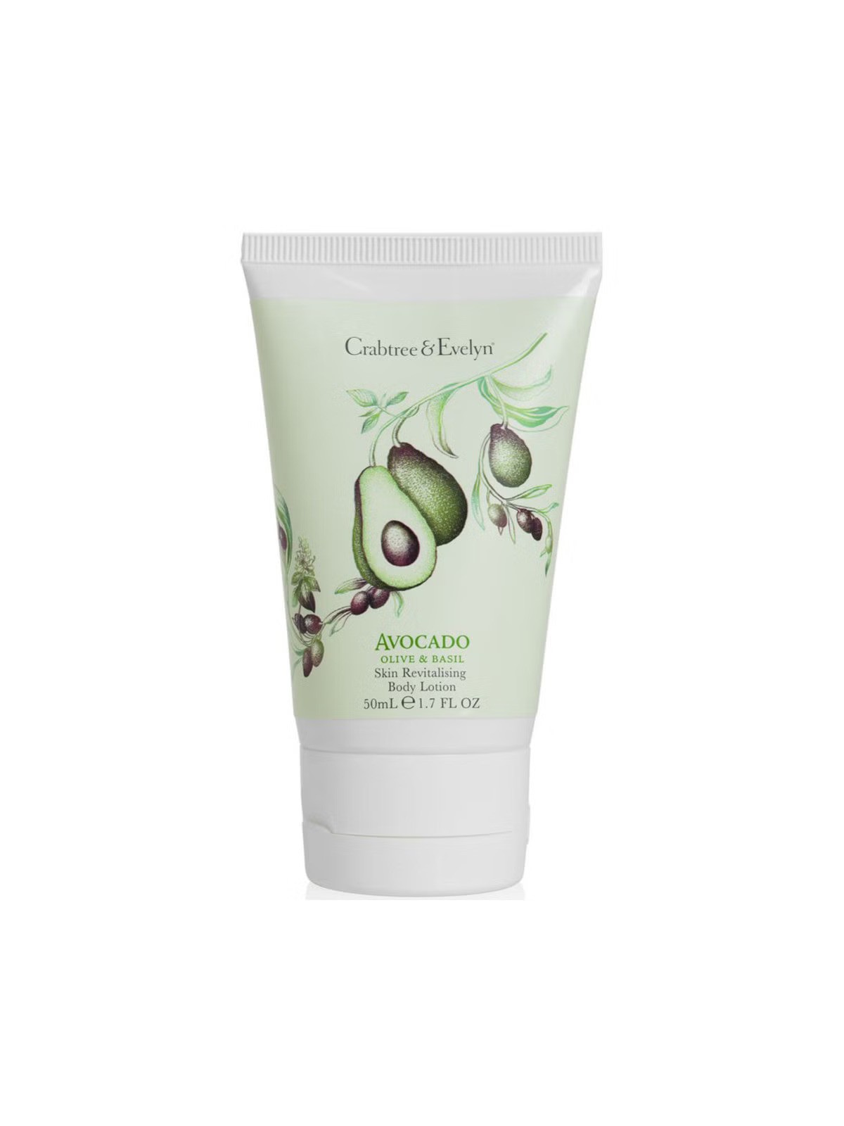Lozione corpo rivitalizzante all'avocado oliva e basilico di Crabtree & Evelyn 50ml