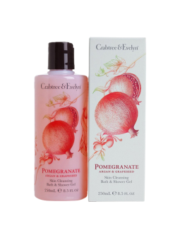 Bagnoschiuma detergente Crabtree & Evelyn al melograno argan e semi d'uva per tutti i tipi di pelle 250ml