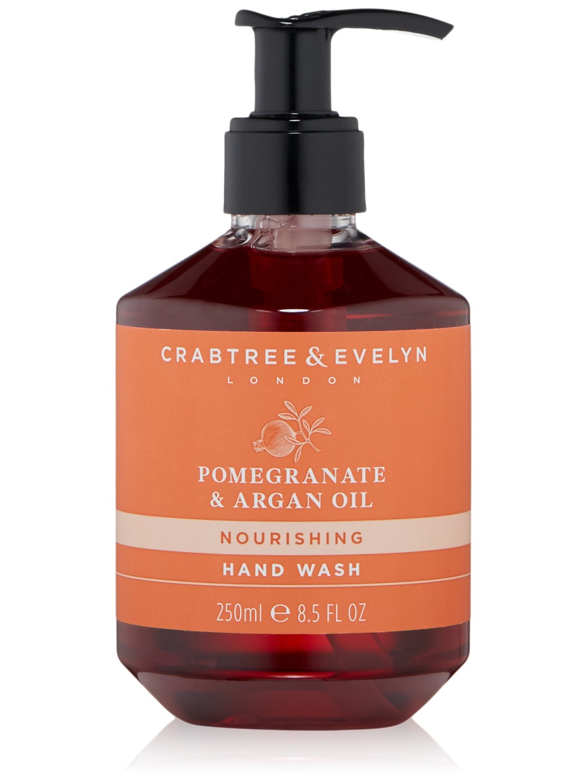 Sapone liquido nutriente per le mani Crabtree & Evelyn al melograno e olio di argan 250ml