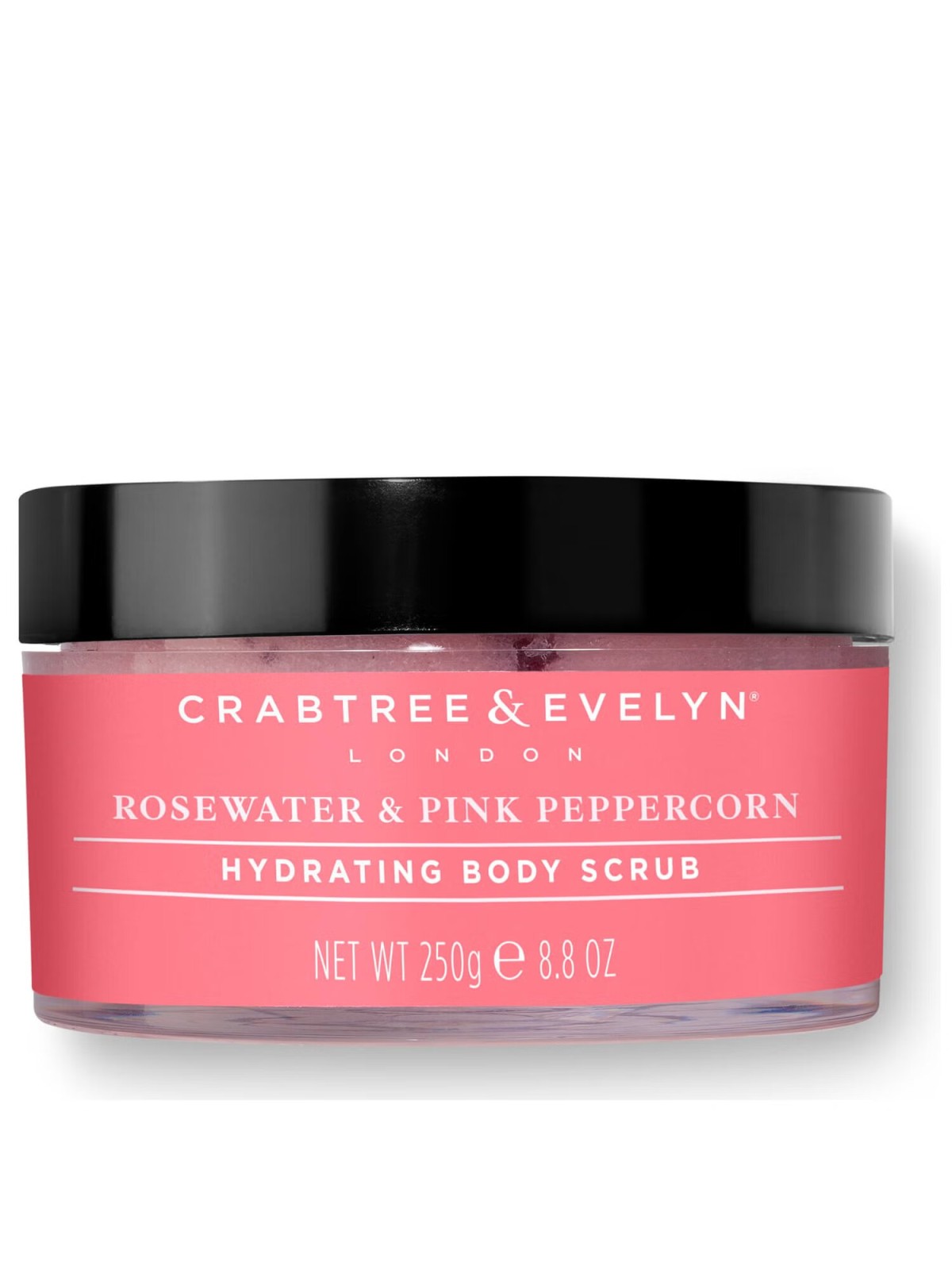 Crabtree & Evelyn Scrub corpo idratante all'acqua di rose e pepe rosa 220 g