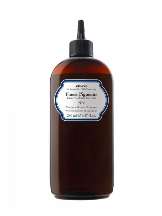 Davines Finest Gloss Pigmento Colorante per Capelli con Ingredienti Naturali N.4 Castano Medio 280ml