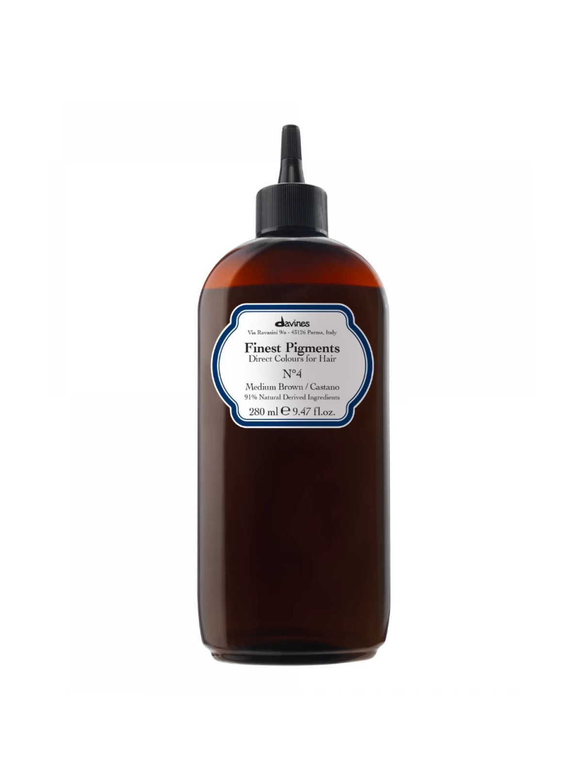 Davines Finest Gloss Pigmento Colorante per Capelli con Ingredienti Naturali N.4 Castano Medio 280ml