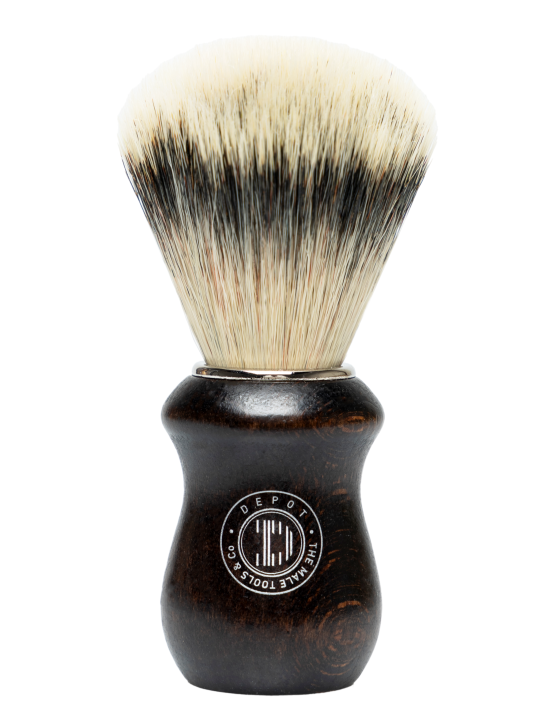Pennello da barba di lusso in legno Depot Accessories n. 731 marrone