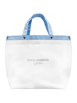 Dolce & Gabbana Borsa tote in tessuto di poliestere azzurro chiaro Donna bianca e blu GWP