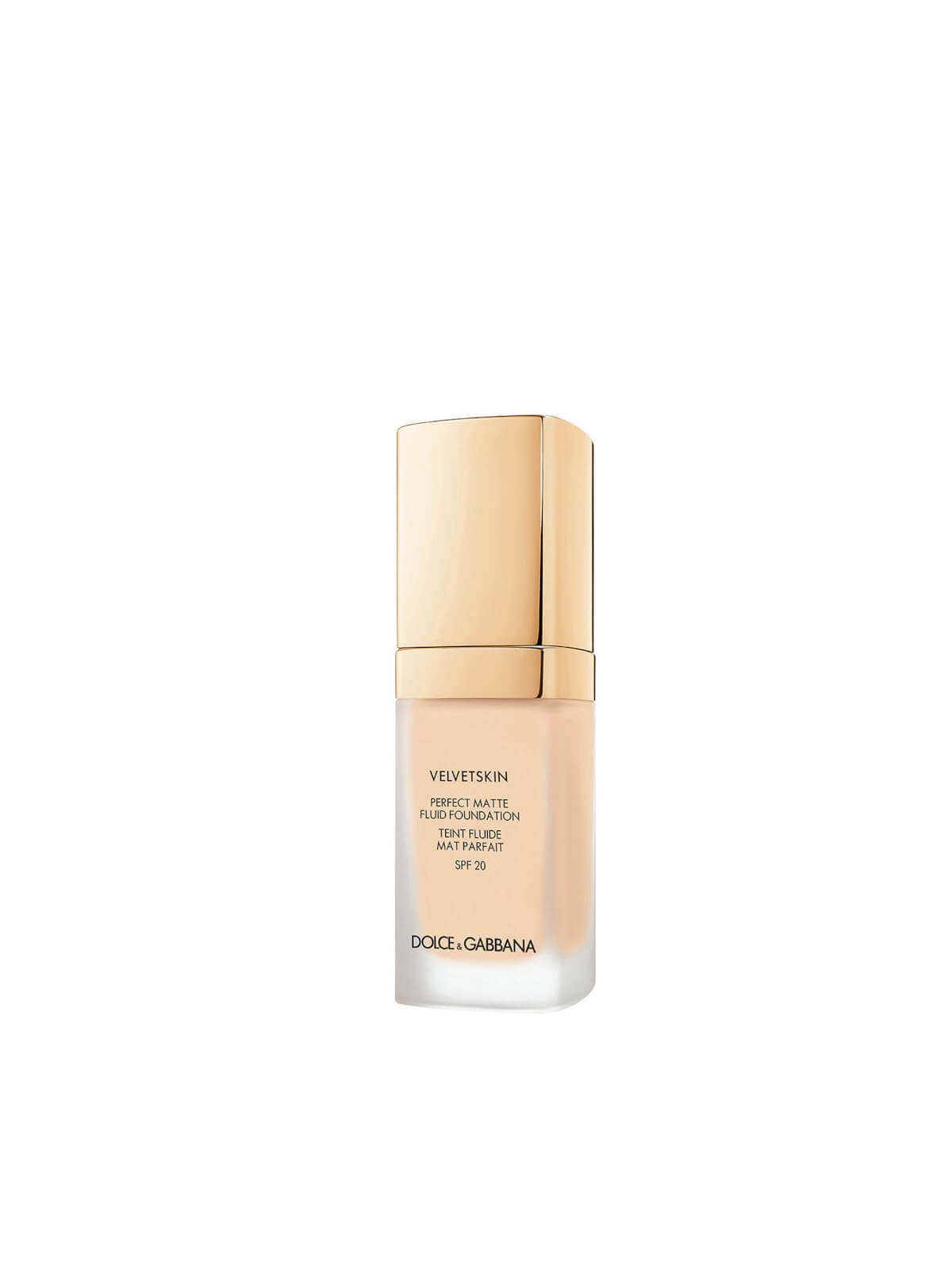 Fondotinta liquido opacizzante Velvetskin Matte di Dolce & Gabbana SPF 60 20ml 30ml