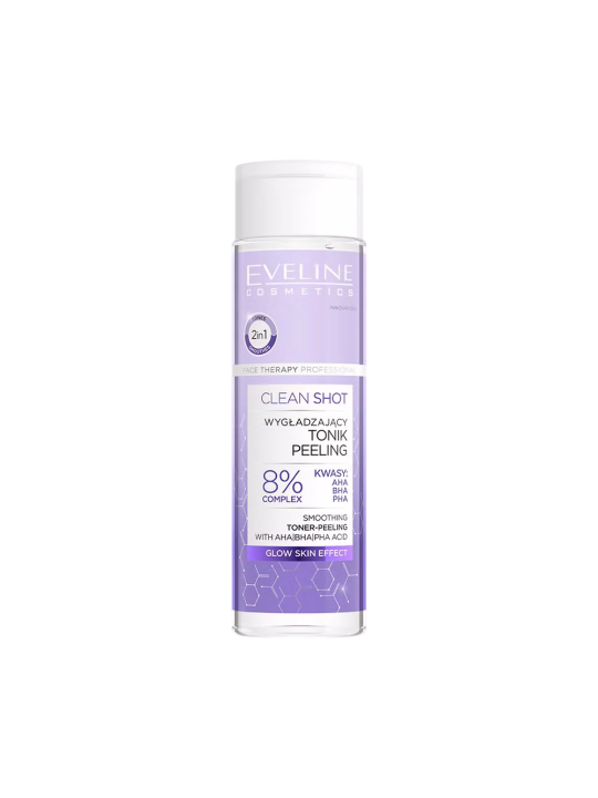 Lozione tonica peeling viso Clean Shot di Eveline Cosmetics 200ml