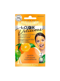 Eveline Cosmetics Look Delicious Maschera Scrub Illuminante Settimanale per il Viso 10ml