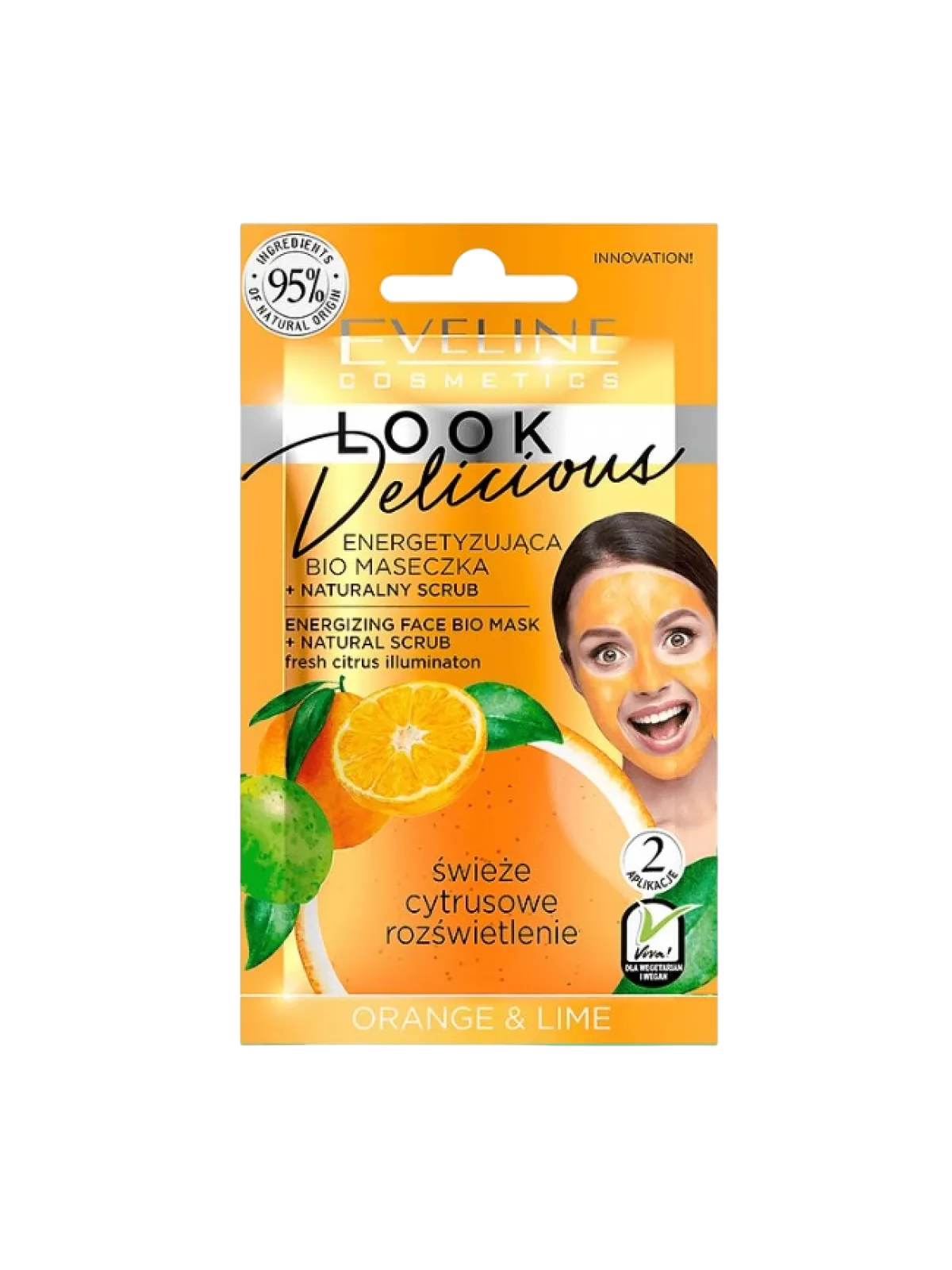 Eveline Cosmetics Look Delicious Maschera Scrub Illuminante Settimanale per il Viso 10ml