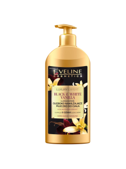 Eveline Cosmetics Luxury Expert Black & White Vanilla Vanilla Lozione corpo idratante da applicare quotidianamente 350ml