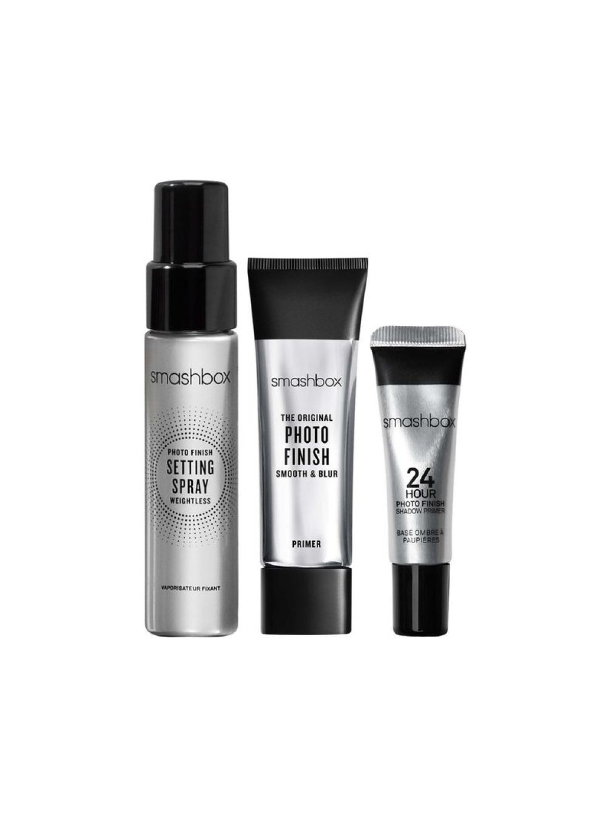 Set Smashbox: Photo Finish Matte Finish Liquid Primer 12ml + Photo Finish Setting Spray 30ml + Photo Finish Eyeshadow Primer 7ml