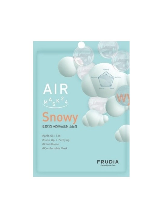 Frudia Air 24 Maschera in tessuto illuminante effetto neve per il viso 25ml
