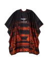 Mantellina da parrucchiere Fudge Professional Katie Eary colore rosso/nero.