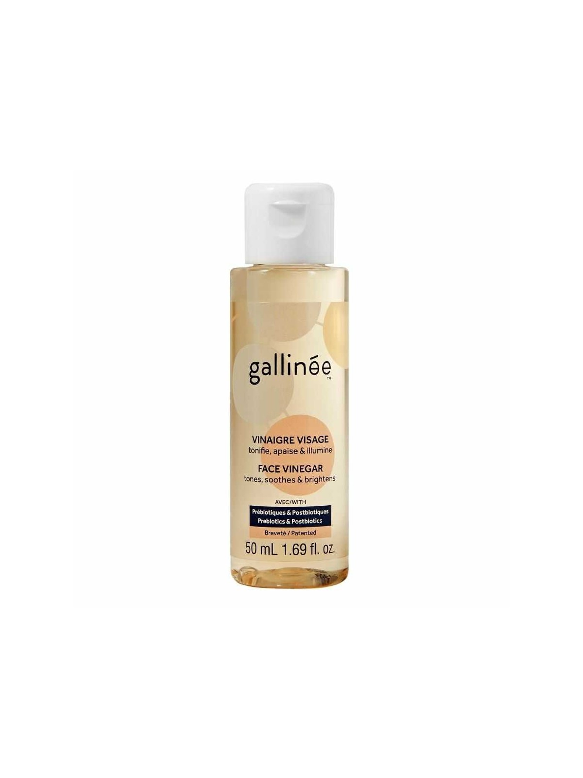 Lozione tonica viso Gallinee Microbiome Skincare all'aceto di mele tonificante lenitiva e illuminante 50ml