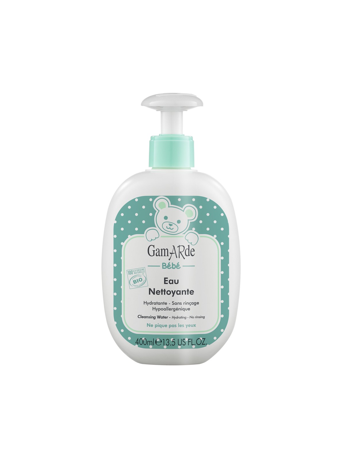 Acqua profumata detergente e idratante Gamarde Baby per viso corpo e zona pannolino 400ml